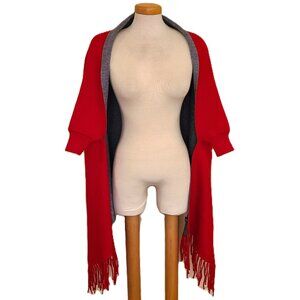 Shawl/Wrap with Sleeves & Tassels - ONE Size